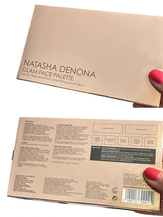 Natasha Denona Glam Face Palette Light NWT Eye Cheek Blush Highlight $62 - Picture 11 of 15